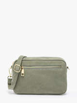 Cross Body Tas Velvet Leder Milano Groen velvet VE25115