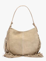 Schoudertas Velvet Leder Milano Beige velvet VE25112