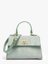 Schoudertas Velvet Caviar Leder Milano Blauw velvet caviar VC25116