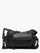 Cross Body Tas Cow Leder Basilic pepper Zwart cow BCOW86