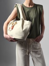 Schoudertas Woomen Beige camomille pearl WCAE07-vue-porte