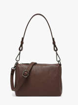 Cross Body Tas Caviar Leder Milano Bruin caviar CA25065