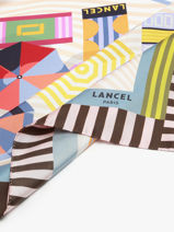 Zijden Sjaal Lancel Plage 90x90cm Lancel Rood charms A14130-vue-porte