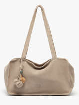 Schoudertas Leather Biba Beige leather BLI1L