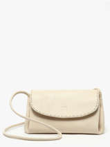 Cross Body Tas Leather Biba Beige leather ISE1L