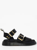 Sandalen Uit Leder Dr martens Zwart women 42329001