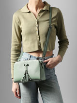 Cross Body Tas Caviar Leder Milano Groen caviar CA21101-vue-porte