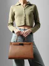 Sac Port� Main Caviar Leder Milano Bruin caviar CA25116-vue-porte