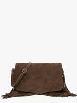 Cross Body Tas Velvet Milano Bruin velvet VE24115O