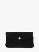 Portemonnee Velvet Leder Milano Zwart velvet VE23113O