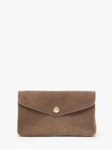 Portemonnee Velvet Leder Milano Beige velvet VE23113O