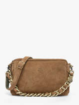 Cross Body Tas Vintage Leder Mila louise Bruin vintage 23673V