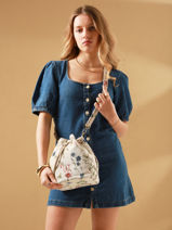 Schoudertas Alocasia Katoen Woomen Beige alocasia WALO06-vue-porte