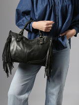 Handtas Dakota Leder Basilic pepper Zwart dakota BDAK22-vue-porte