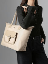 Schoudertas Kiana Nylon Hexagona Beige kiana 1720181-vue-porte