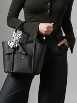 Handtas Grained Miniprix Zwart grained A713-vue-porte