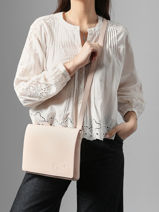 Cross Body Tas Brugge Leder Nathan baume Roze n city 2-vue-porte