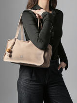 Schoudertas Leather Biba Beige leather BLI1L-vue-porte