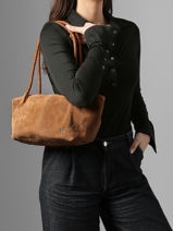 Schoudertas Leather Biba Bruin leather SOR4L-vue-porte