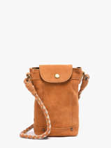 Cross Body Tas Brianna Leder Pieces Oranje brianna 17163616