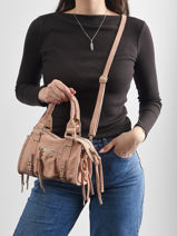 Cross Body Tas Velvet Leder Milano Roze velvet VE24092O-vue-porte