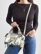 Cross Body Tas Nine Leder Milano Zilver nine NI24093O-vue-porte
