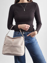 Schoudertas Soft Lulu castagnette Beige soft AISSAM-vue-porte