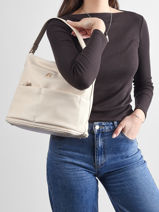 Schoudertas Soft Lulu castagnette Wit soft AISSAM-vue-porte