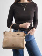 Handtas Buckle Lulu castagnette Beige buckle D-vue-porte