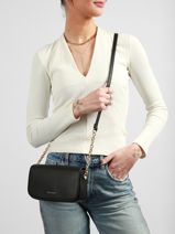 Cross Body Tas Saffiano David jones Zwart saffiano CM8419-vue-porte