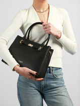 Handtas Saffiano David jones Zwart saffiano CM8353-vue-porte