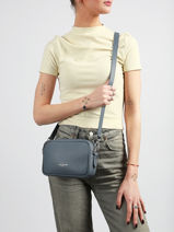 Cross Body Tas Donna Ama Leder Lancaster Blauw donna ama 66-vue-porte