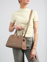 Handtas Donna Hopper Leder Lancaster Beige donna hopper 120-vue-porte