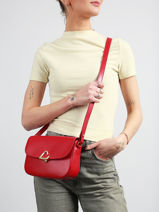 Cross Body Tas Paris Philos Leder Lancaster Rood paris philos 81-vue-porte