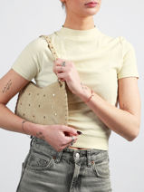 Schoudertas Velvet Milano Beige velvet VE25116-vue-porte