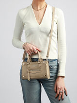Cross Body Tas Saffiano Miniprix Beige saffiano F7561-vue-porte