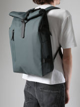 Rolltop Rucksack Large - Rugzak Rains Grijs city 14590-vue-porte