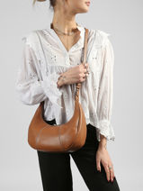 Cross Body Tas Juliette Leder Le tanneur Bruin juliette TJET1402-vue-porte