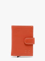 Portefeuille Caviar Leder Crinkles Oranje caviar 14600