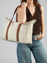 Schoudertas A4 Formaat Amour Toile Katoen Miniprix Beige amour toile 8087-vue-porte