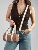 Cross Body Tas Amour Toile Katoen Miniprix Bruin amour toile 8084-vue-porte