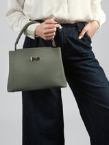 Handtas Magnolia Leder Nathan baume Groen eden 3-vue-porte