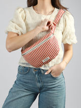 Belt Bag Custine Striped Gerecycleerd Katoen Rivedroite Rood spring striped CUSTSTRI-vue-porte