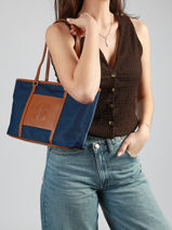 Schoudertas S Fran Nylon Laurent david Blauw ld bags 53-vue-porte