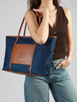 Schoudertas L Fran Nylon Laurent david Blauw ld bags 887-vue-porte
