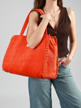 Schoudertas Zara Laurent david Oranje ld bags 101-vue-porte