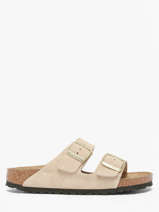 Slippers Uit Leder Birkenstock Beige women 1029260