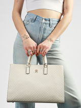 Handtas Th Daily Tommy hilfiger Beige th daily AW18418-vue-porte