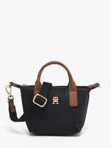 Cross Body Tas Popette Nylon Tommy hilfiger Zwart popette AW18368