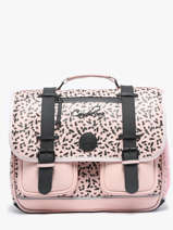 Boekentas 2 Compartimenten Cameleon Roze vintage north PBVWCA38